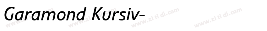 Garamond Kursiv字体转换
